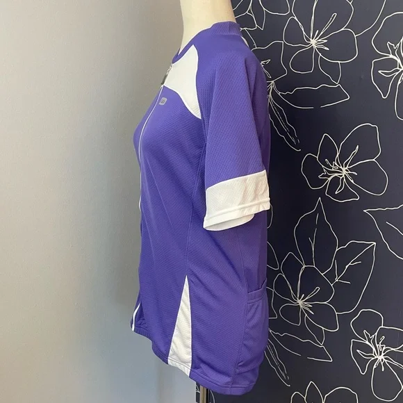 LouisGarneau Women’s Novella 2 Cycling Jersey Top Zipper Purple, Size XL - Picture 3 of 8